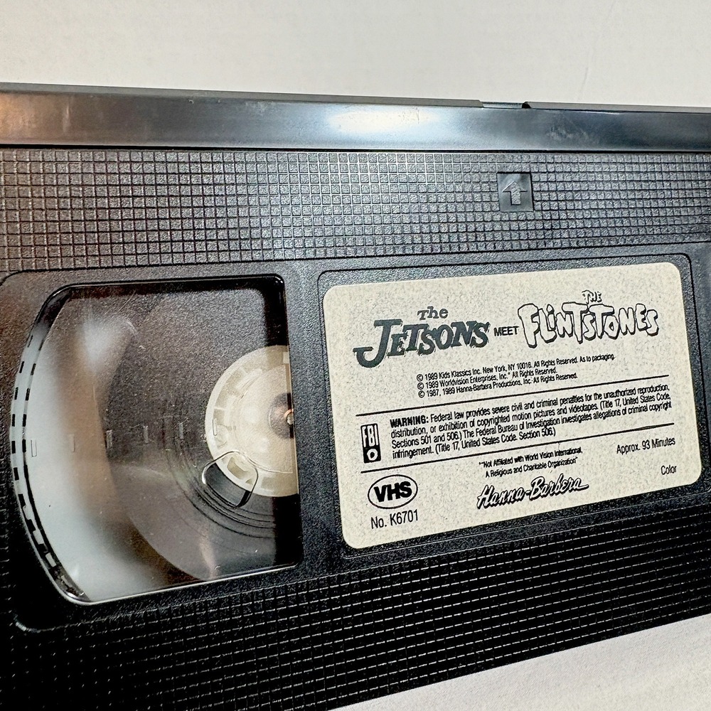The Jetsons Meet The Flintstones 1989 VHS w/ Slip Sleeve Hanna-Barbera - Picture 13 of 14